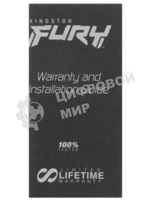 Оперативная память Kingston Fury Beast, DDR5, 16Gb (1x16 GB), 6000 MHz, CL30, радиатор, RGB, белый