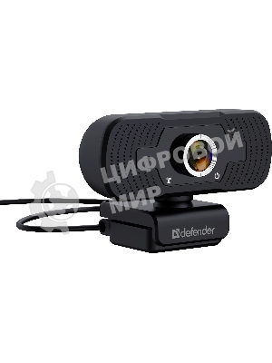 Веб-камера Defender G-lens 2591 2560x1440, 30 кадр/с, USB, микрофон, крепление на мониторе