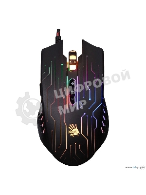 Мышь проводная A4Tech Bloody Q82 черный, 3200 dpi, USB, кнопки - 8