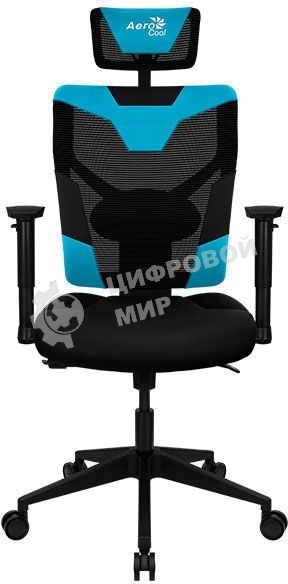Кресло Aerocool GUARDIAN Ice Blue (<150кг, эргономичное, сетчатый материал, 2D подлокотник)