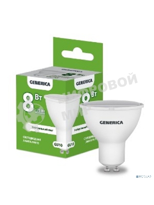 Лампа cветодиодная LED PAR16 IEK LL-PAR16-08-230-40-GU10-G софит 8Вт 230В 4000К GU10 GENERICA