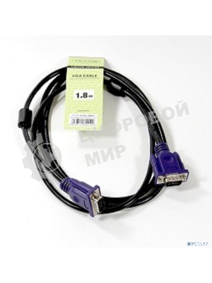 Кабель соединительный SVGA (15M/M) 1,8m 2 фильтра TV-COM QCG120H-1.8M
