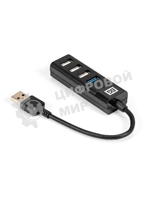USB-концентратор 4-в-1 ExeGate DUB-3213 (кабель-адаптер USB2.0 --> 3xUSB2.0, 1xUSB3.0, Plug&Play, черный)