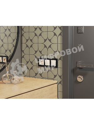 Комплект механизма 1-кл перекрестного выключателя ALFA Бежевый глянец QUANT (AP3010, VM112) MA301030