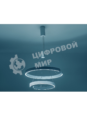 Подвесной светодиодный светильник Ambrella light FL5884/2 WH белый 45W 3000K/4200K/6400K D600/400*1200 (без ПДУ)