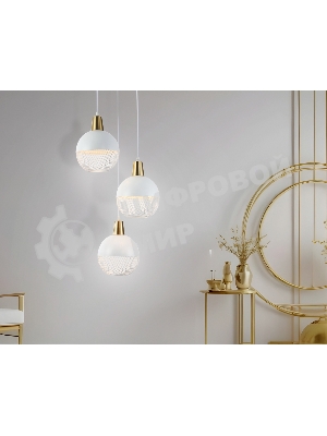 Светильник Ambrella light TR8503/3 WH/CP белый/медь E27/3 max 60W D410*1000