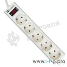 Сетевой фильтр Defender ES, 3.0 м, 5 розеток белый