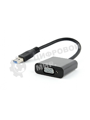 Видеоадаптер (конвертер) USB 3.0 --> VGA Cablexpert AB-U3M-VGAF-01, черный