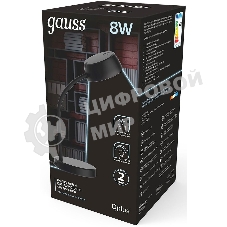 Светильник настольный Gauss Qplus модель GTL601 8W 600lm 4000K 170-265V черный диммируемый LED 1/8