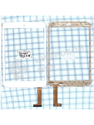 Сенсорное стекло (тачскрин) OLM-080A0241-PG. белое