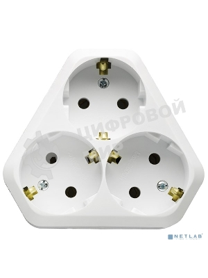 Разветвитель-треугольник Makel 3 гнезда с заземлением