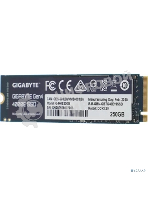 Накопитель SSD GIGABYTE Gen4 4000E, 250Gb, M.2 2280, PCIe 4.0 x4, NVMe, R/W 3500/1800