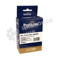 Картридж струйный ProfiLine PL-C4913A №82 для принтеров HP Deskjet 500/500ps/510/800/800ps(24/42in) DesignJet copier cc800ps Yellow водные