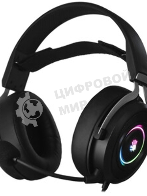 Гарнитура Bloody G535P чёрный/серебристый, проводная, подсветка