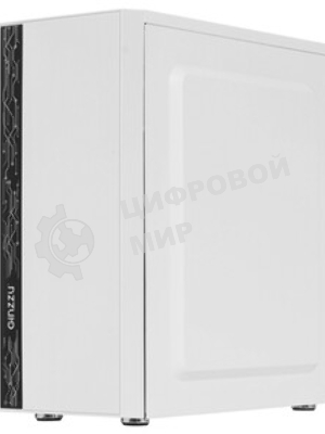 Компьютерный корпус Ginzzu A390 белый Window RGb подсветка 1хUSB 3.0, 2хUSB 2.0, AU