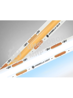 Светодиодная лента Ambrella light GS4653 COB 320Led/ 10W m/ 24V IP20 6500K/ 5000*8*1.54mm (2 конт.)