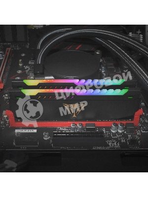 Оперативная память Patriot Viper Steel, DDR4, 64GB (2x32GB), 3200MHz, CL18, DIMM, с радиатором, RGB, черный
