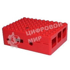 Корпус RA183 red для микрокомпьютера Raspberry Pi 3 ACD Red ABS Plastic Building Block case for Raspberry Pi 3