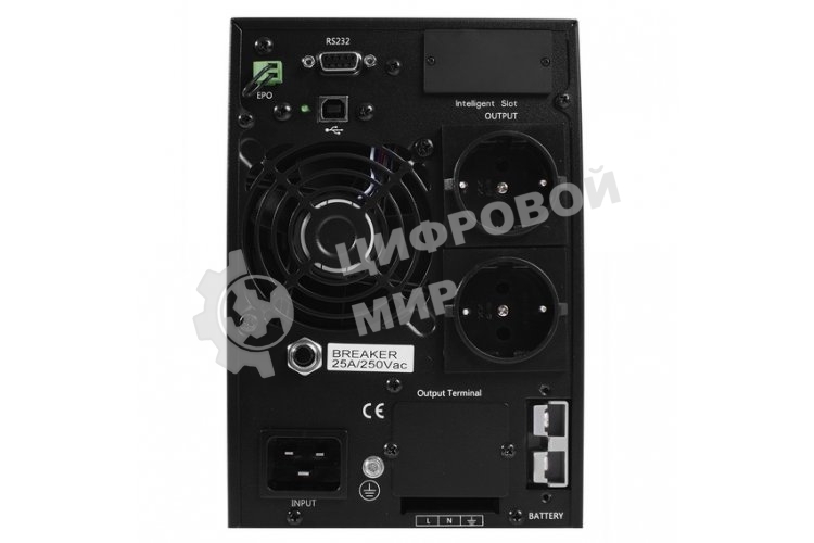 Источник бесперебойного питания Powerman Online 3000 Plus черный external battery pack (not included)(БЕЗ БАТАРЕИ)