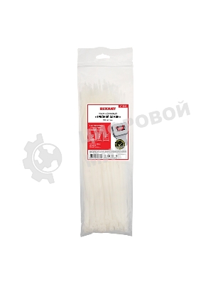 Хомут-стяжкa нейлоновая с тройным замком Rexant 300x4,8 мм, белая, упаковка 100 шт.