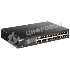 Коммутатор настраиваемый компактный D-Link DGS-1100-24V2/A1A EasySmart с 24 портами 10/100/1000Base-T