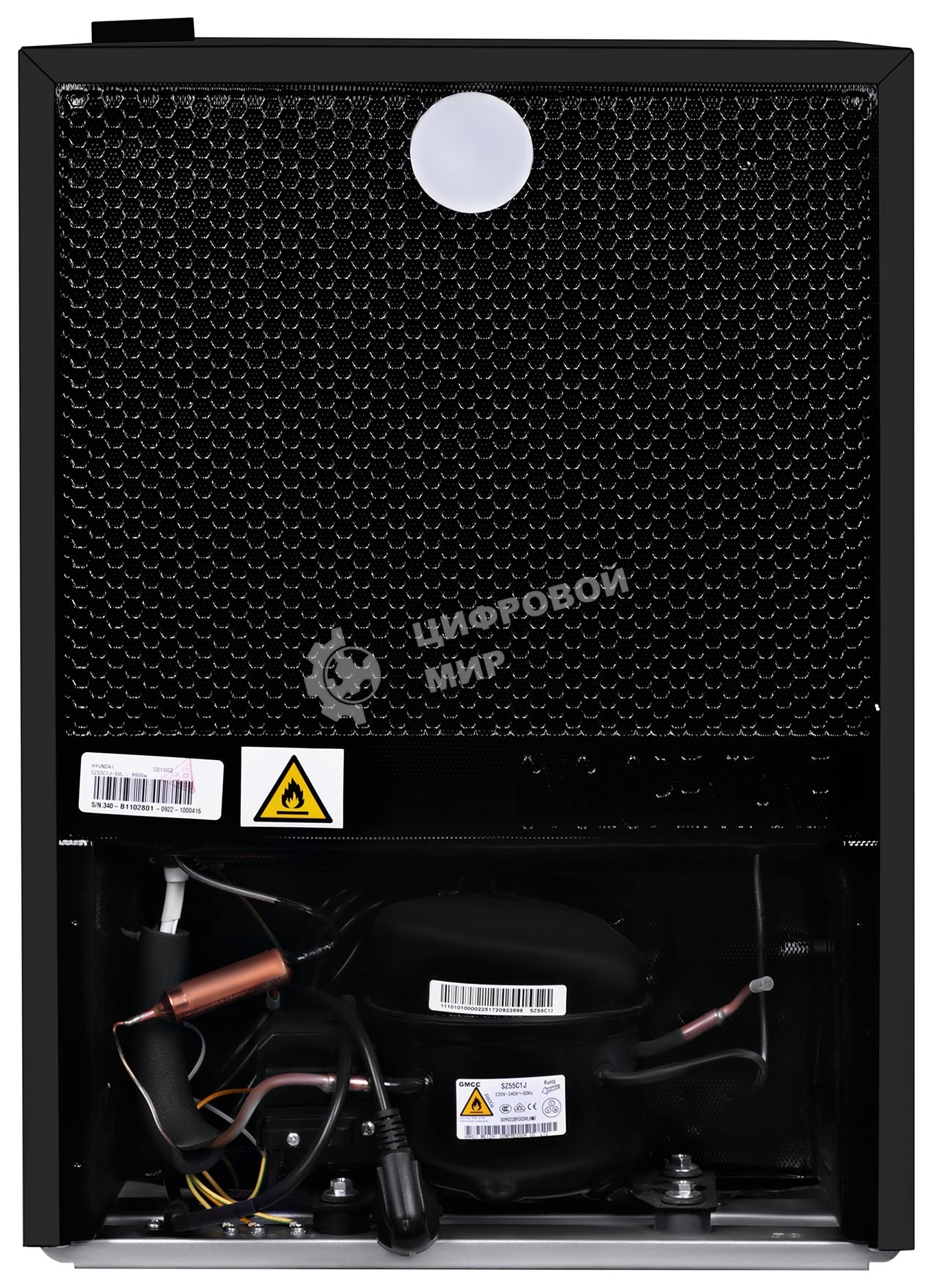 Холодильник Hyundai CO1002 серебристый однокамерный 65л