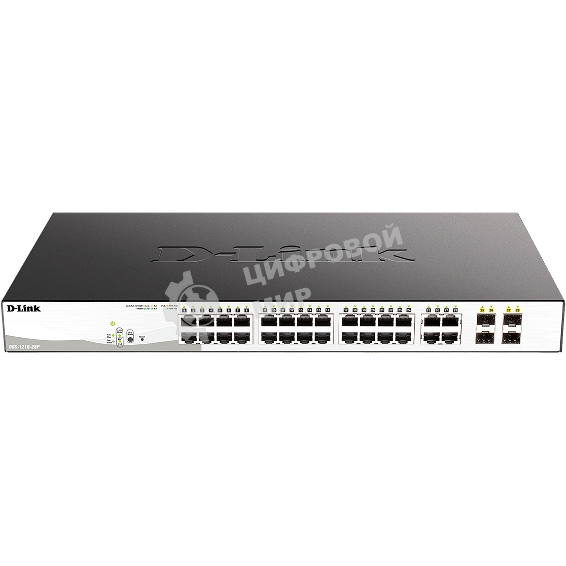 Коммутатор DGS-1210-28P/F5A Настраиваемый L2 PoE-коммутатор, 24x1000Base-T, 4хCombo 1000Base-T/SFP