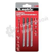 Полотна для электролобзика Matrix по дереву, 3 шт. T244D, 75 x 4мм, HCS