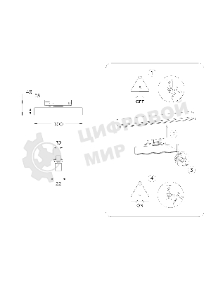 Трековый однофазный светильник Ambrella light GL6761 WH белый LED 12W 3000K 300*22*48