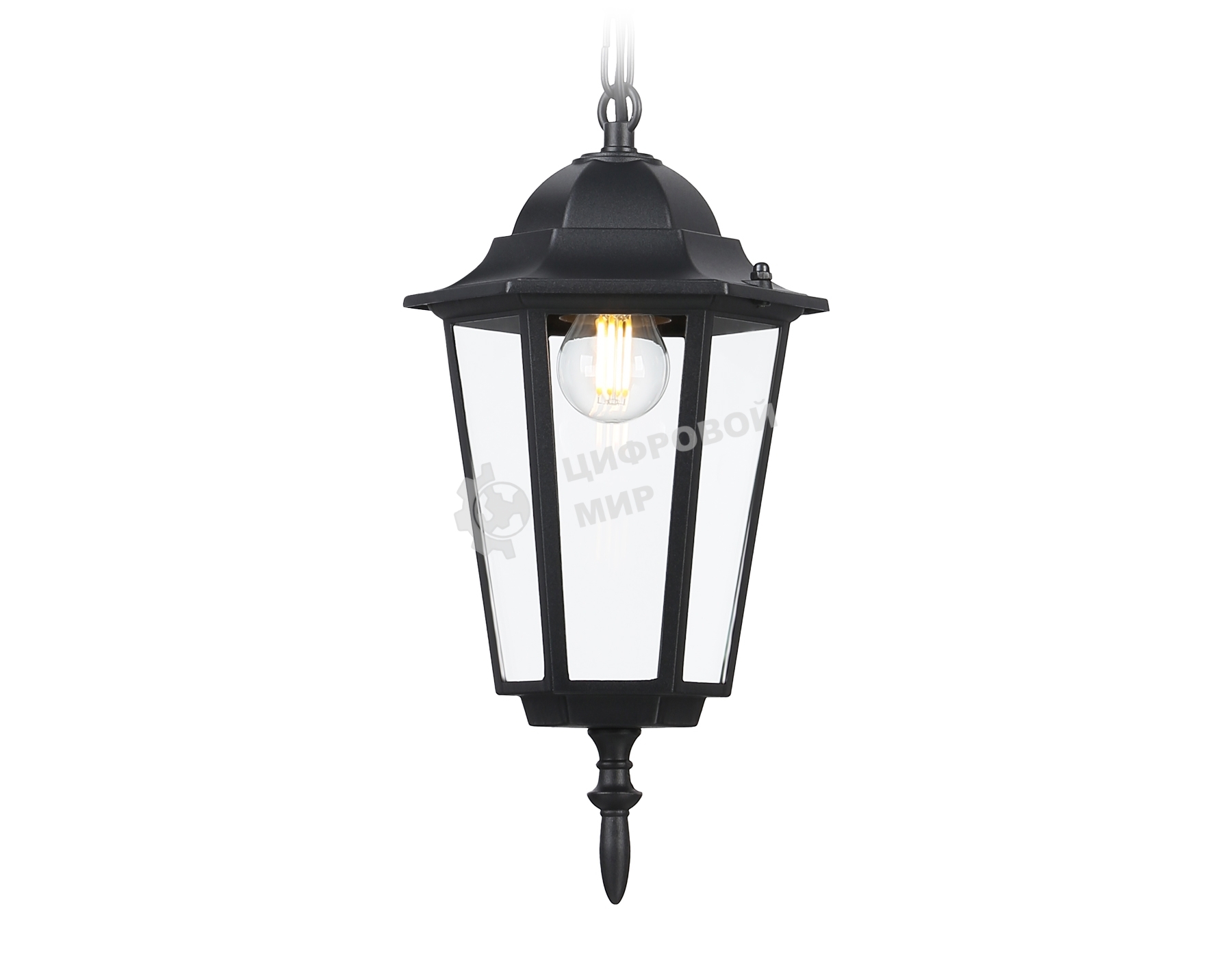 Светильник Ambrella light ST2029 BK/CL черный/прозрачный IP54 E27 max 40W D150*780