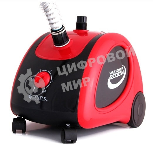 Отпариватель Centek CT-2370 черный/красный, 2200 Вт, 30 г/мин, 1.6 л