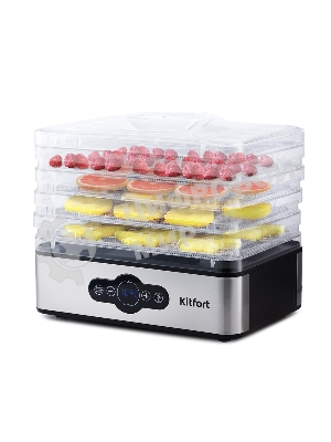 Сушилка для овощей и фруктов Kitfort KT-1914 5под. 240 Вт, черный