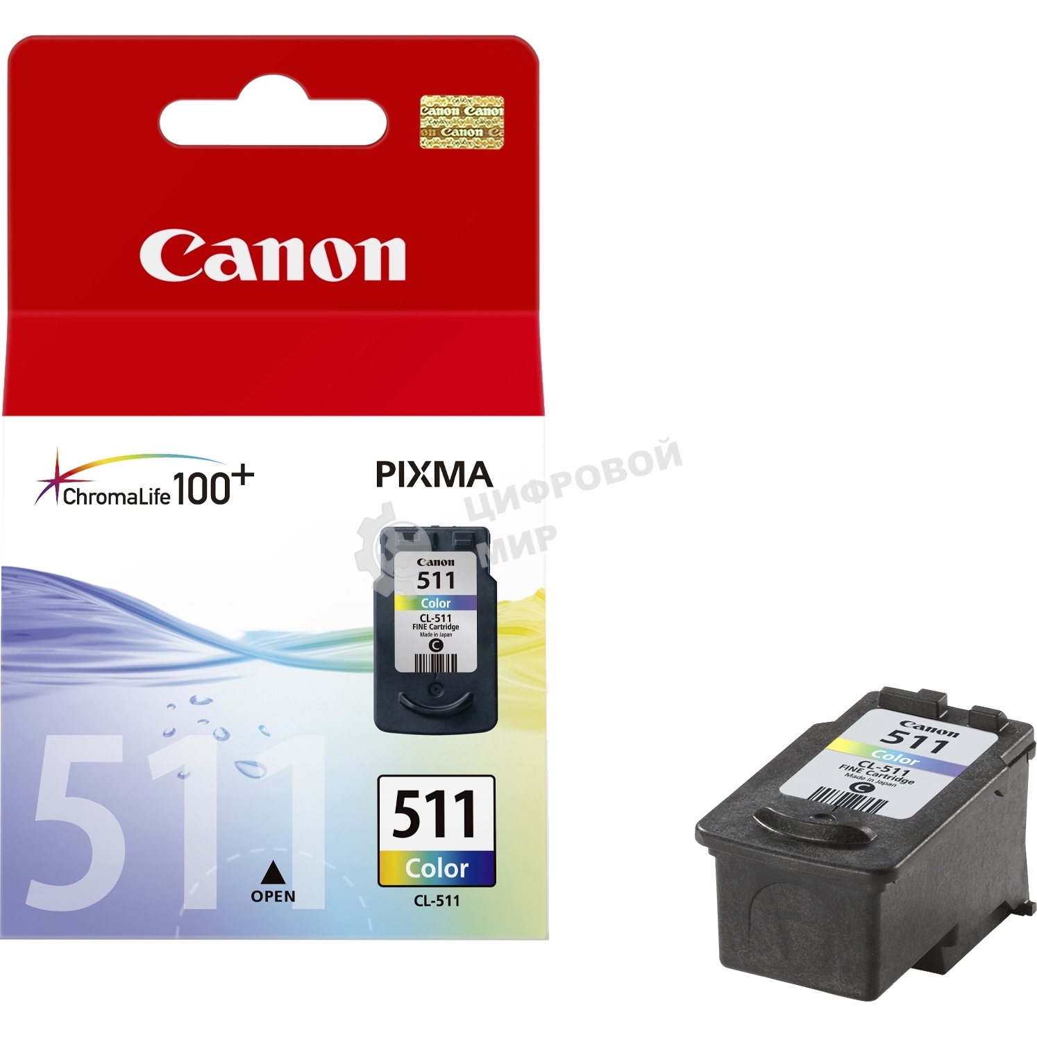 Картридж струйный CL-511 (2972B007) для Canon PIXMA MP240, PIXMA MP260, PIXMA MX320, PIXMA MX330 EMB, Цветной, 244стр., 9 мл.