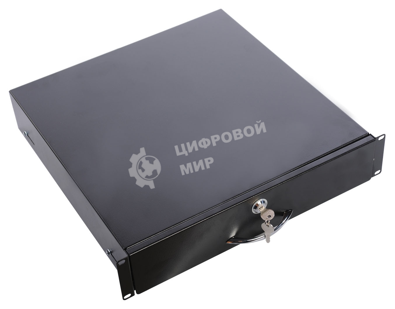 Полка (ящик) для документации 2U (ТСВ-Д-2U.450-9005) черный