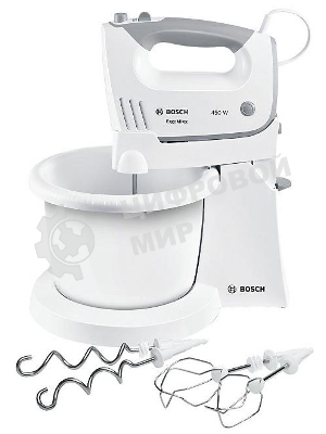 Миксер стационарный Bosch MFQ36460 450 Вт, белый/серый