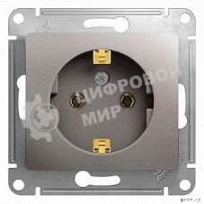 Механизм розетки 1-м Glossa 16А 250 В с заземл. платина SchE GSL001243