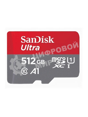 Флеш карта microSD 512Gb SanDisk microSDXC Class 10 Ultra UHS-I A1 140Mb/s