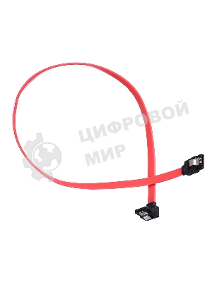 Кабель GoPower SATA (m)-SATA (m) 0.5м силикон ver.2.0 красный (1/250)