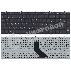 Клавиатура для ноутбука DNS 0170720 Clevo W350 w370 черная (плоский ENTER)