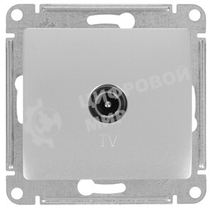 Systeme Electric Glossa Алюминий Розетка TV одиночная 1DB