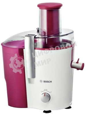 Соковыжималка Bosch MES25C0 белый/бордовый, центробежная, 700 Вт, 1250 мл, механическое