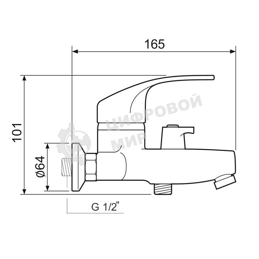SL85-009E Смеситель для ванны, ø35