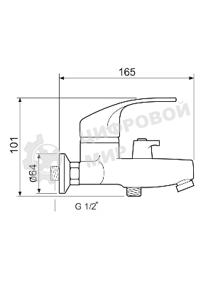 SL85-009E Смеситель для ванны, ø35