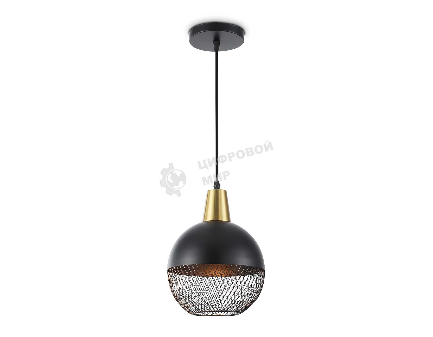 Светильник Ambrella light TR8504 BK/CP черный/медь E27 max 60W D200*1000