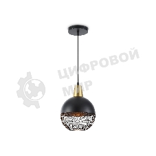 Светильник Ambrella light TR8504 BK/CP черный/медь E27 max 60W D200*1000