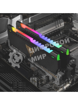Оперативная память Patriot Viper Steel, DDR4, 64GB (2x32GB), 3200MHz, CL18, DIMM, с радиатором, RGB, черный