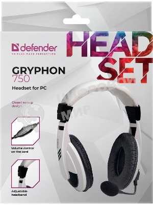 Гарнитура Defender Gryphon 750 белый, проводная
