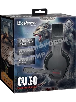 Гарнитура Defender Cujo чёрный/красный, проводная