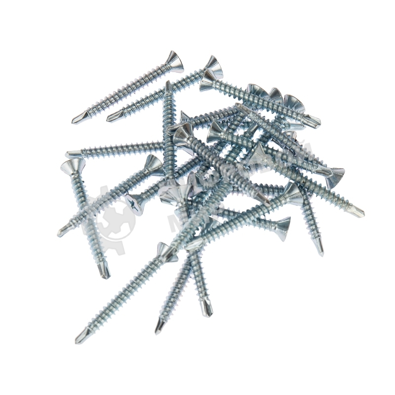 Саморез оконный Kranz сверло, 3.9х35, белый цинк, упаковка поставщика (8 000 шт.)