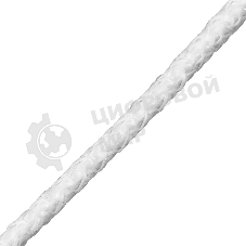 Шнур вязаный полипропиленовый Сибртех с сердечником, 6 мм, L20 м, 180-200 кгс, белый